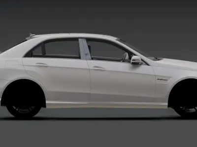 Mercedes class E Low-poly 3D model