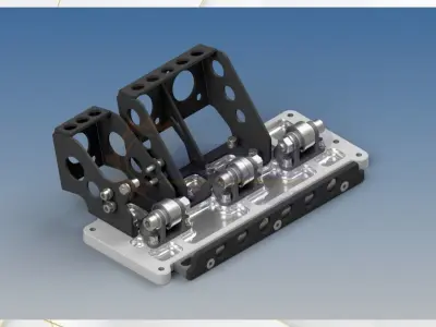 Pedaliera auto racing 3D model