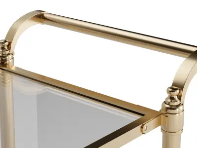 Two-Teir bar cart 3D model