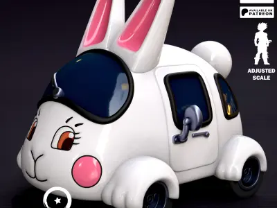 BOSS RABBIT CAR 3D print model