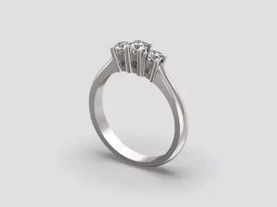Ring 213 three stone ring 3D print model