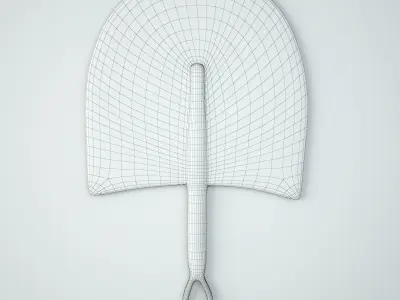 African Handwoven Fan 10 3D model