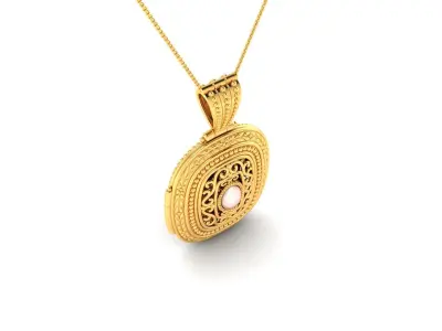Solitaire Women Pendants 3dm STL OBJ FBX Render Details 3D print model 10