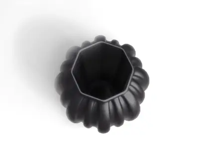 Black Modern Decor Vase 3 3D model