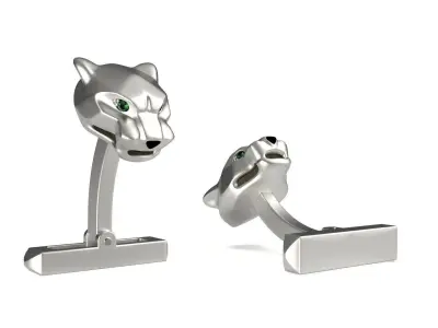Panther Cufflinks 3D print model