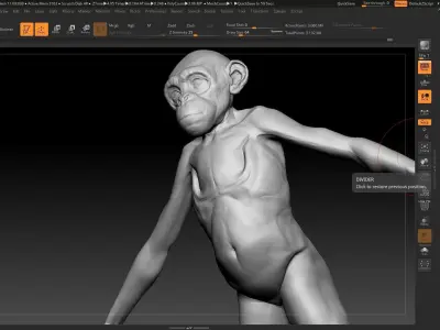 young male monkey 3D model