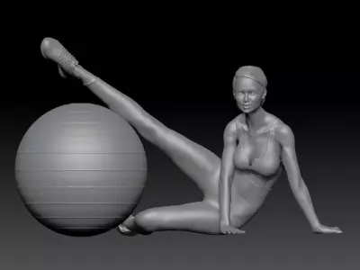 FITNESS GIRL 1 3D print model