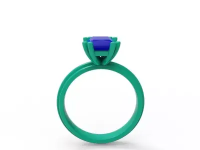 Radiant diamond ring 3D print model