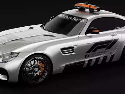 Mercedes-Benz AMG GTS safety car 3D model