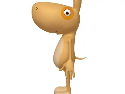 Dog cartoon 3D model
