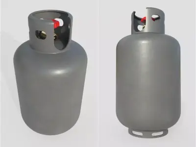 Gas Bottle M6 Low-poly 3D model