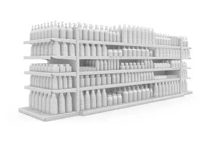 cosmetic product market stand 10 Low-poly 3D model