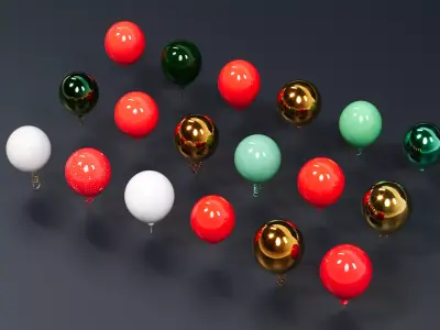 Christmas decoration balloons 3D model