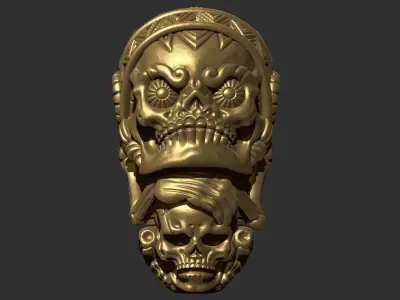 indian skull 3D print model purchase