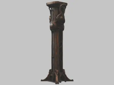 Fantasy ALien Scifi Column HR Giger Low-poly 3D model