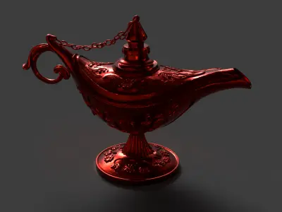 Chinese red magic lamp   Low-poly 3D model purchase