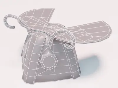 Handcrafted fun childrens eggbox characters Low-poly 3D model