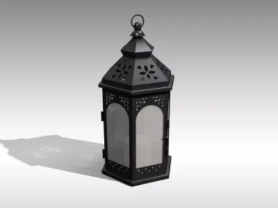 Metal Lantern 01 Low-poly 3D model