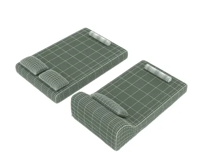 soft chaise lounge Low-poly 3D model