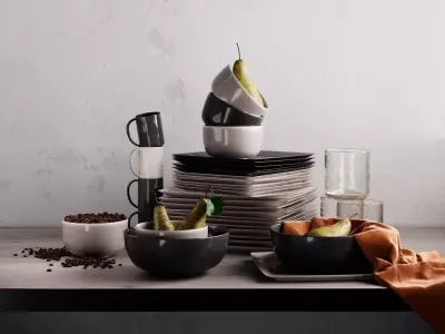 Mason Square Dinnerware Set 3D model
