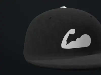 stylistic cap strong symbol 3D model