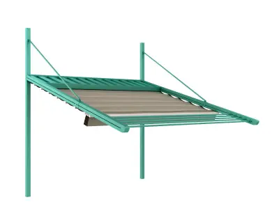 Motorized Pergola 3 copper patina 3D model