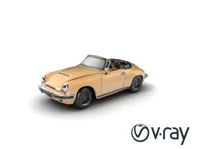 Retro European Roadster Artful Design model pack Low-poly 3D model