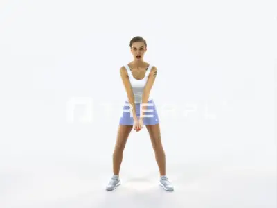 Aspiration 15L Digging Sports Woman Low-poly 3D model