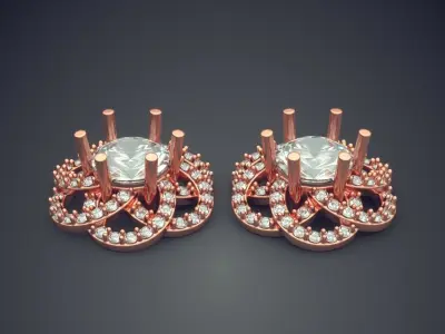 Luxury Cufflinks With Little Columns CAD 732 3D print model