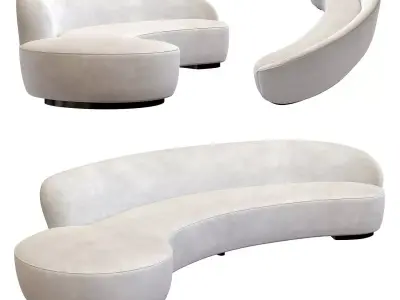 Vladimir Kagan Curved Sofa for Directional 3D model