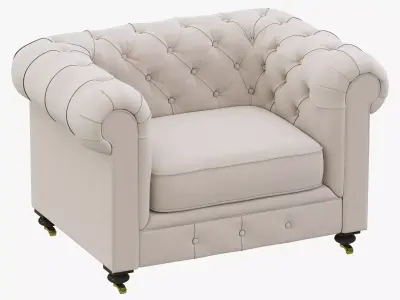 Restoration Hardware Kensington Upholstered Chair 3D model