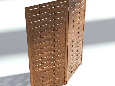 Wooden Room Screen 3D model