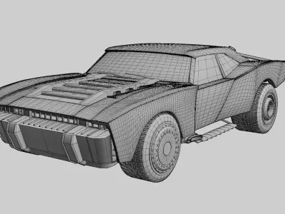 The Batman Batmobile 2022 3D model
