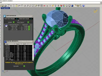 aj-026 solitaire diamond engagement ring gold 3D print model
