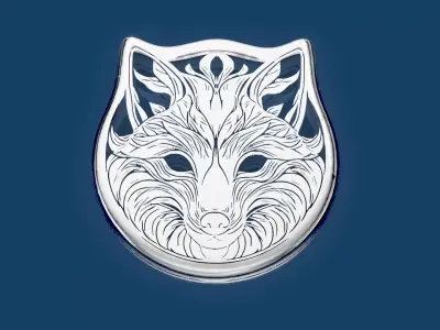 Fox Coaster Wall Decor 3D print model