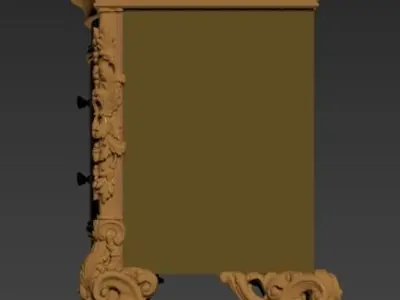 stool set 3D model 3D model