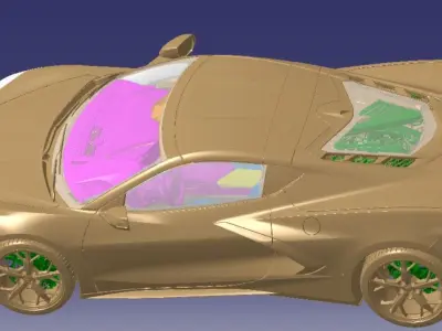 Chevrolet Corvette Premium 3LT 2020 Vehicle 3d scan model 3D model