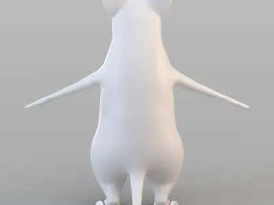 Cartoon Big Mouse 3D model