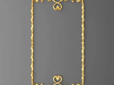 Collection stucco molding frame 3D model