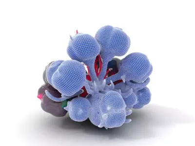 Vibrant Alien Flora model pack Low-poly 3D model