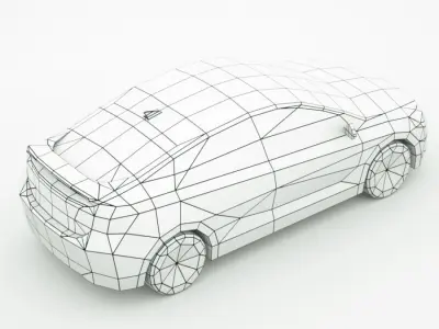 Generic Sedan v11 multi-colors 3D model