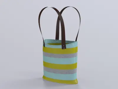 Handmade Handbag Low-poly 3D model