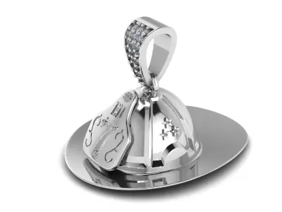 ED7 HAT STYLE PENDANT 3D PRINTABLE MODEL  3D print model