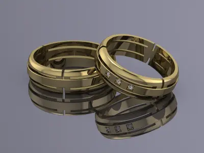 Jewelry Wedding Ring MM-085 3D print model