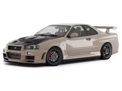 Nissan GTR Skyline custom Low-poly 3D model