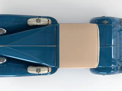Retro Car 1929 Cord L-29 Low-poly 3D model