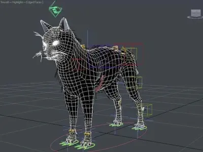 black cat 3D model