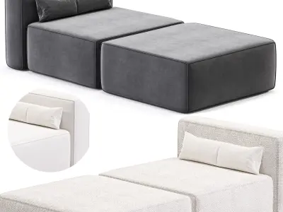 Mix Modular Chaise Free 3D model