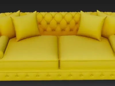 Luxury Sofa 3d Model including texture material 3D model