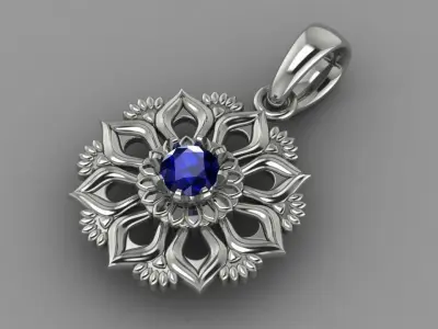 Mehendi pendant  3D print model